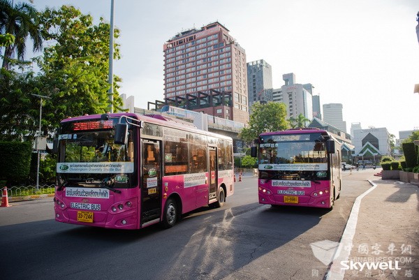 開沃純電動(dòng)客車出口泰國