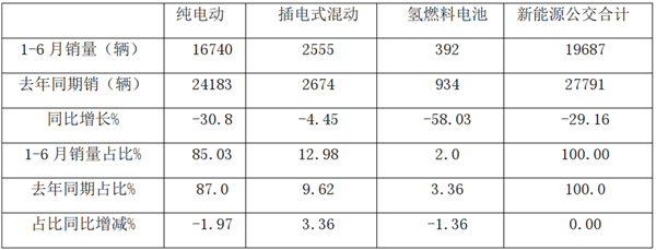 2020年上半年新能源公交客車市場特點小結