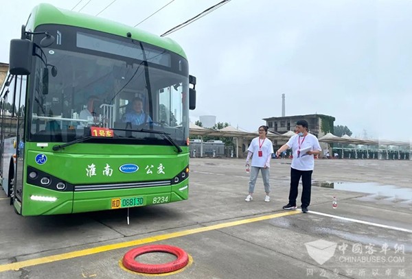 開沃新能源汽車 新能源公交車 淮南公交 駕駛員 職業(yè)技能競賽