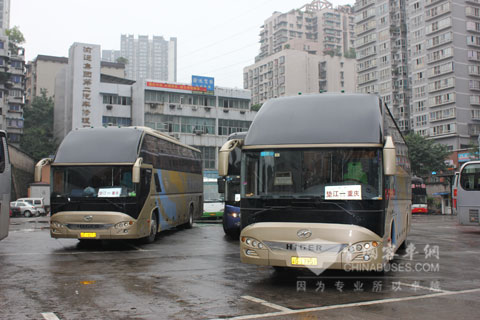 重慶渝運(yùn)集團(tuán)運(yùn)營的海格客車